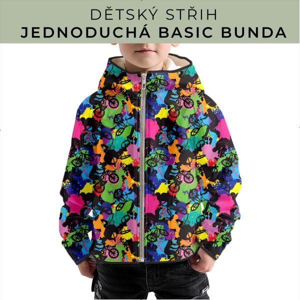 Dětský střih - jednoduchá dětská BASIC  bunda