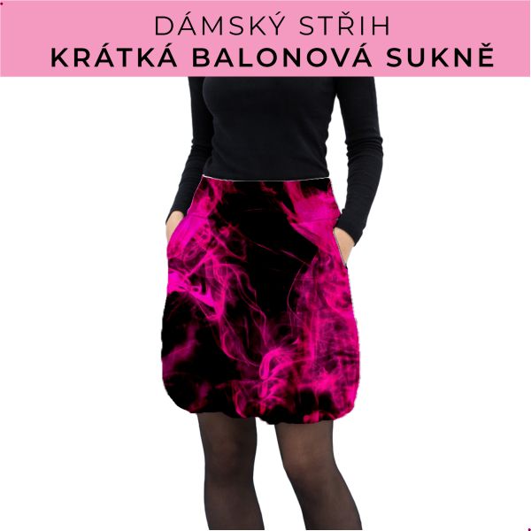 Dámský střih - balonová krátká sukně