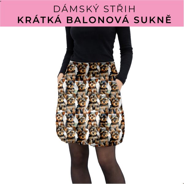 Dámský střih - balonová krátká sukně