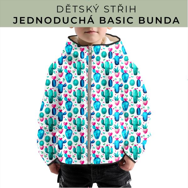 Dětský střih - jednoduchá dětská BASIC  bunda