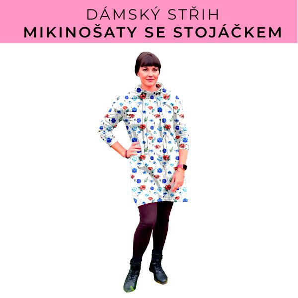 Dámský střih - mikinové šaty se stojáčkem