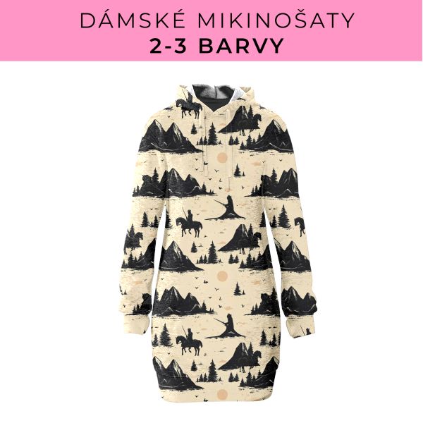DÁMSKÝ střih - Mikinošaty 2-3 barvy