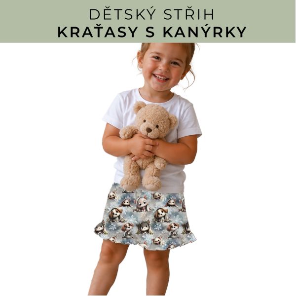Dětský střih - Kraťásky s kanýrkem