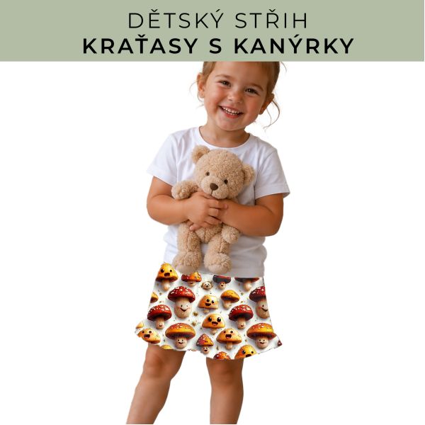 Dětský střih - Kraťásky s kanýrkem