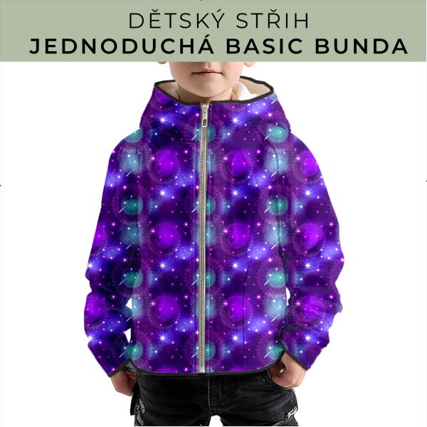 Dětský střih - jednoduchá dětská BASIC  bunda