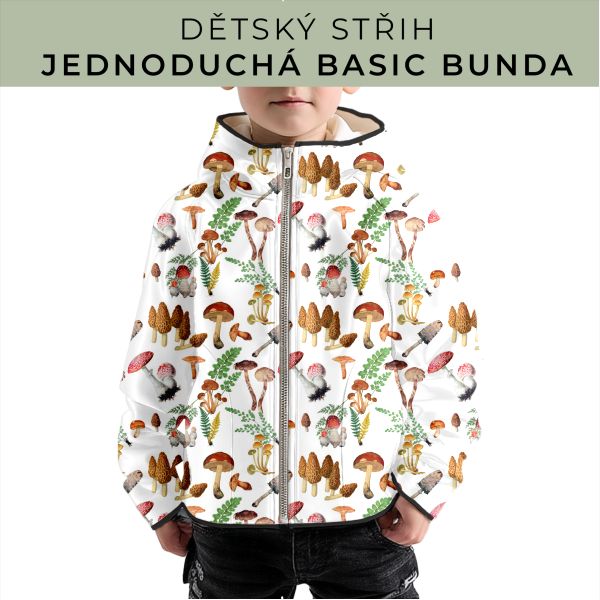 Dětský střih - jednoduchá dětská BASIC  bunda