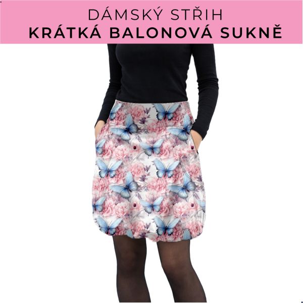 Dámský střih - balonová krátká sukně