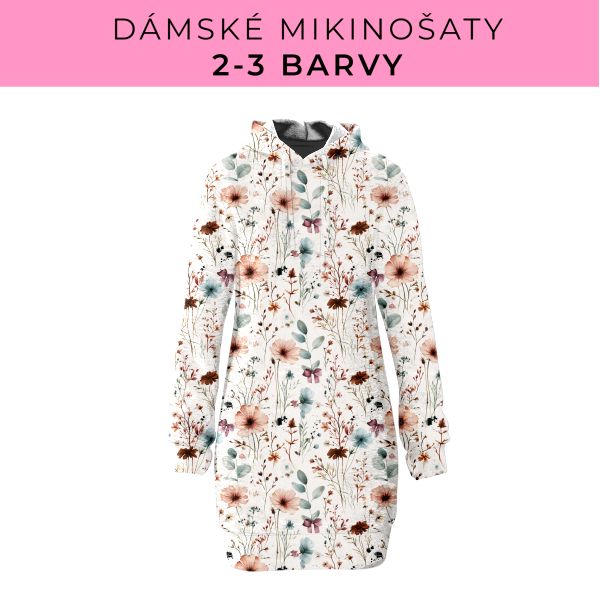 DÁMSKÝ střih - Mikinošaty 2-3 barvy