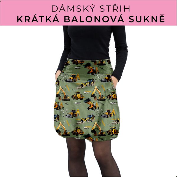 Dámský střih - balonová krátká sukně