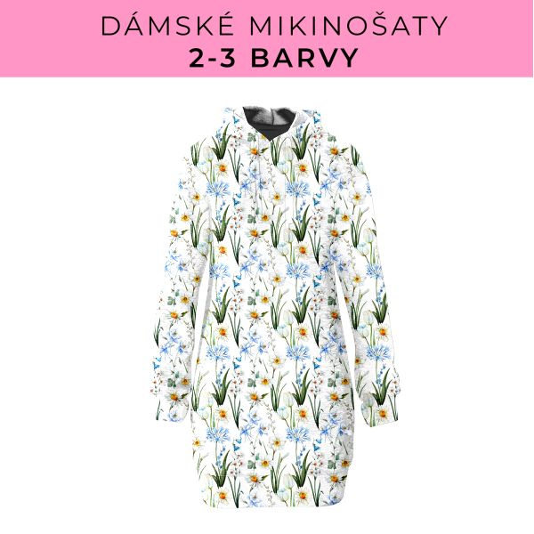 DÁMSKÝ střih - Mikinošaty 2-3 barvy