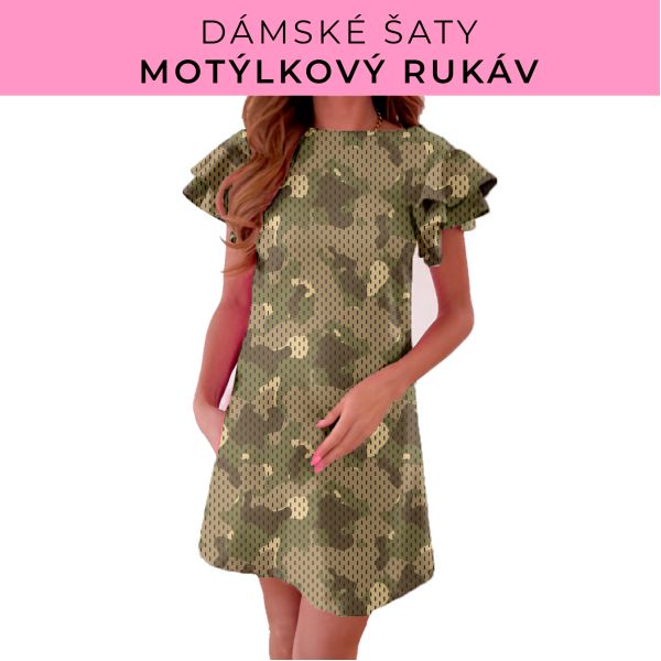 DÁMSKÝ střih - šaty s motýlkovým rukávem