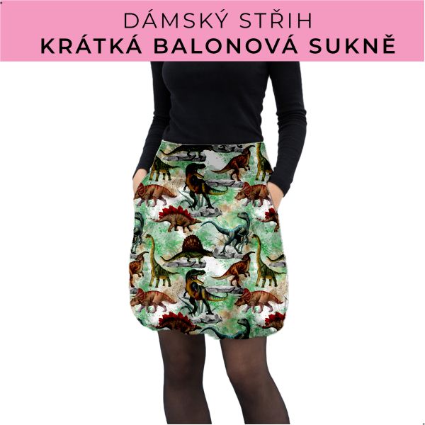 Dámský střih - balonová krátká sukně