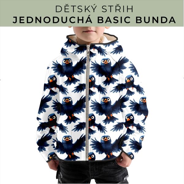 Dětský střih - jednoduchá dětská BASIC  bunda