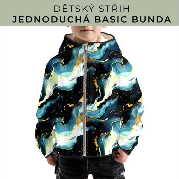 Dětský střih - jednoduchá dětská BASIC  bunda
