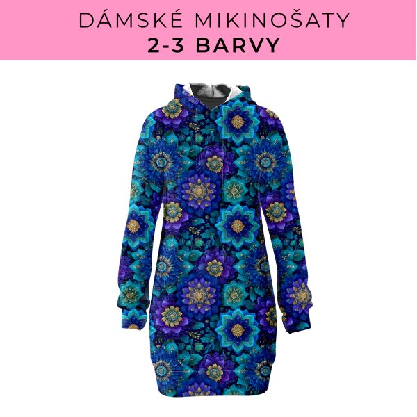 DÁMSKÝ střih - Mikinošaty 2-3 barvy