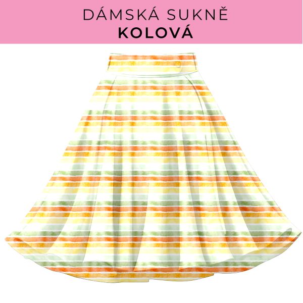 DÁMSKÝ střih - Kolová sukně