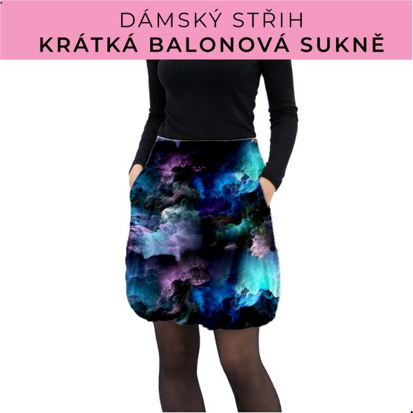 Dámský střih - balonová krátká sukně