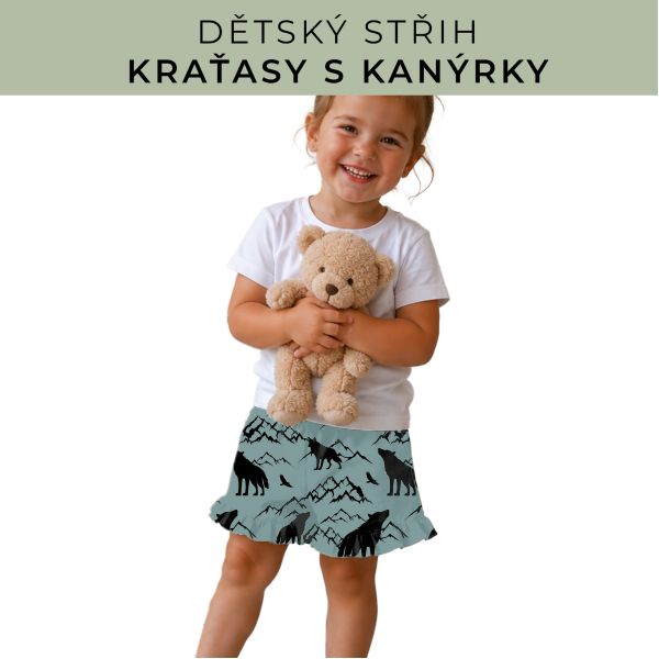 Dětský střih - Kraťásky s kanýrkem