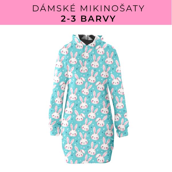 DÁMSKÝ střih - Mikinošaty 2-3 barvy