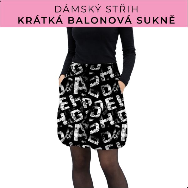 Dámský střih - balonová krátká sukně