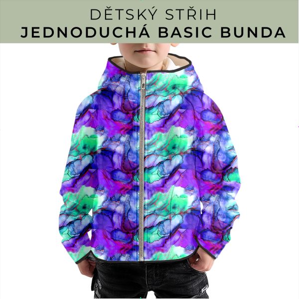 Dětský střih - jednoduchá dětská BASIC  bunda