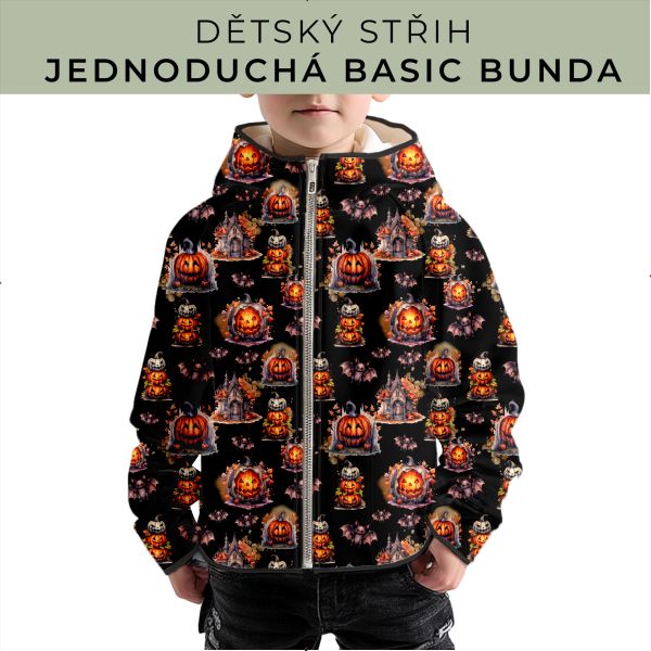 Dětský střih - jednoduchá dětská BASIC  bunda