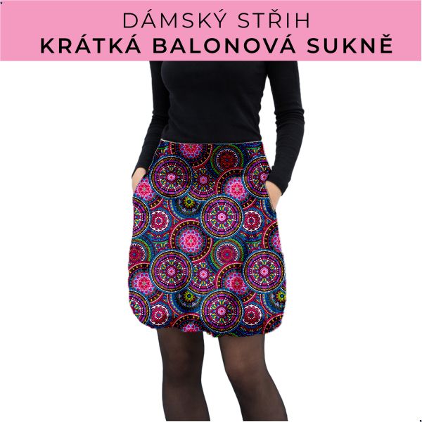 Dámský střih - balonová krátká sukně