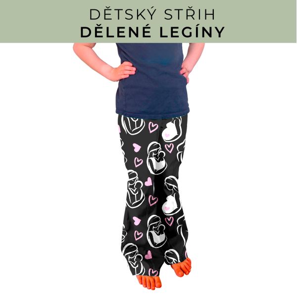 Dětský střih - Dělené legíny