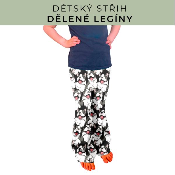 Dětský střih - Dělené legíny