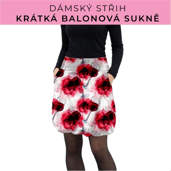 Dámský střih - balonová krátká sukně
