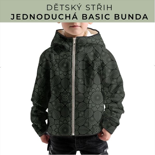 Dětský střih - jednoduchá dětská BASIC  bunda