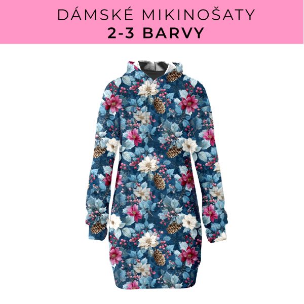DÁMSKÝ střih - Mikinošaty 2-3 barvy