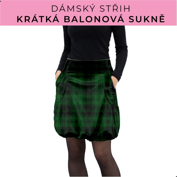 Dámský střih - balonová krátká sukně