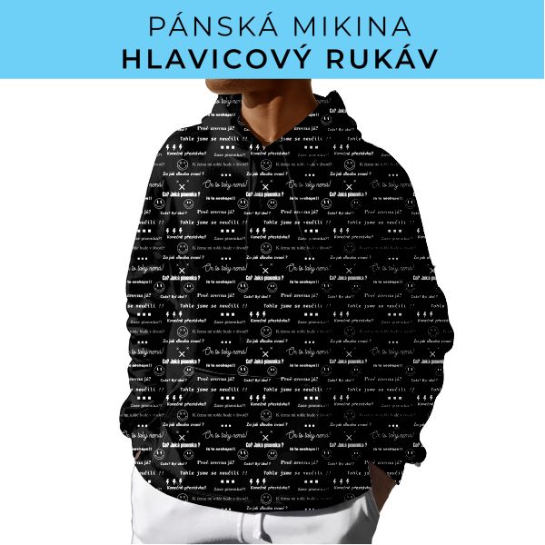 PÁNSKÝ střih - mikina s kapucí