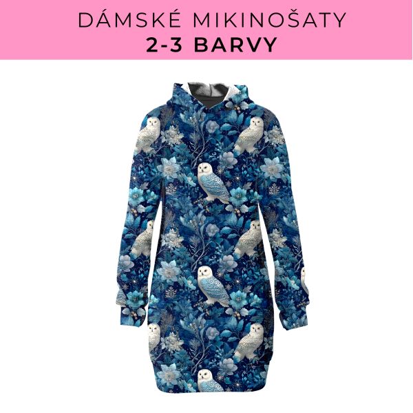 DÁMSKÝ střih - Mikinošaty 2-3 barvy