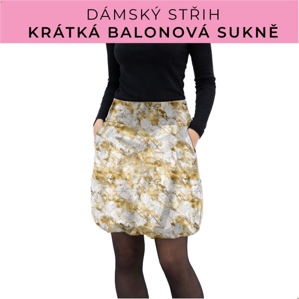 Dámský střih - balonová krátká sukně