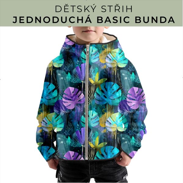 Dětský střih - jednoduchá dětská BASIC  bunda