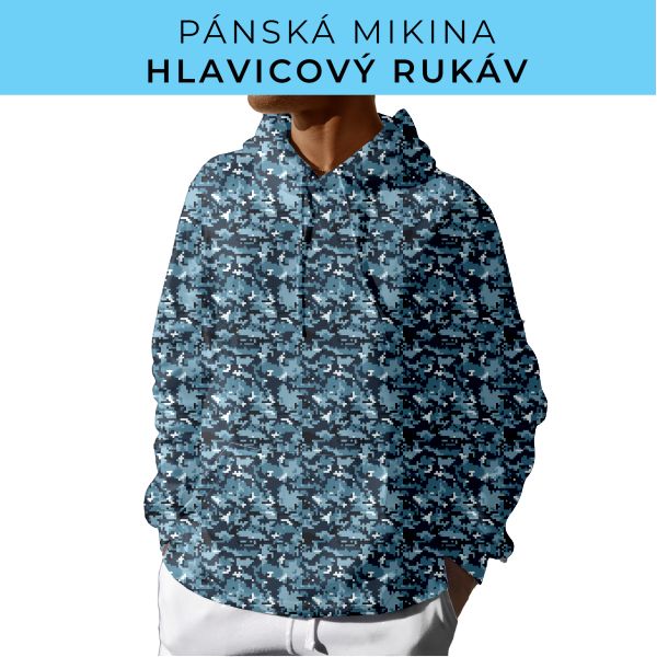 PÁNSKÝ střih - mikina s kapucí
