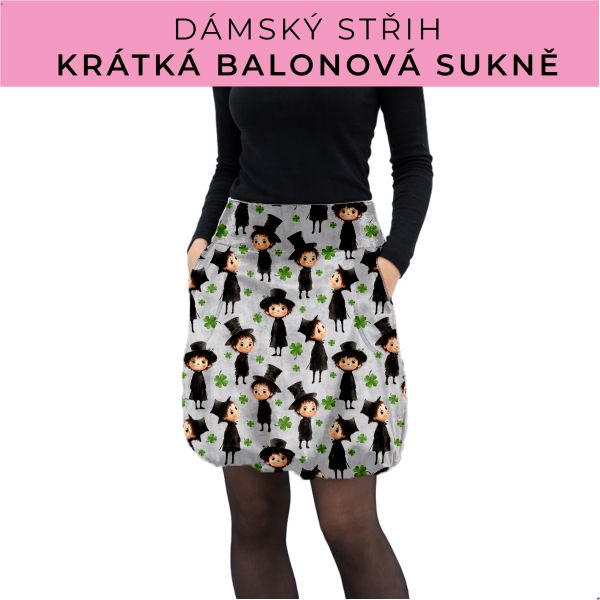 Dámský střih - balonová krátká sukně