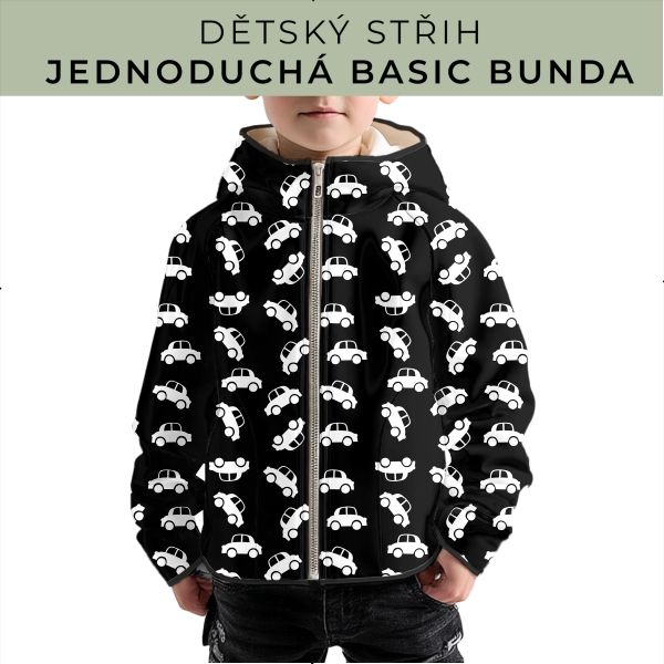 Dětský střih - jednoduchá dětská BASIC  bunda