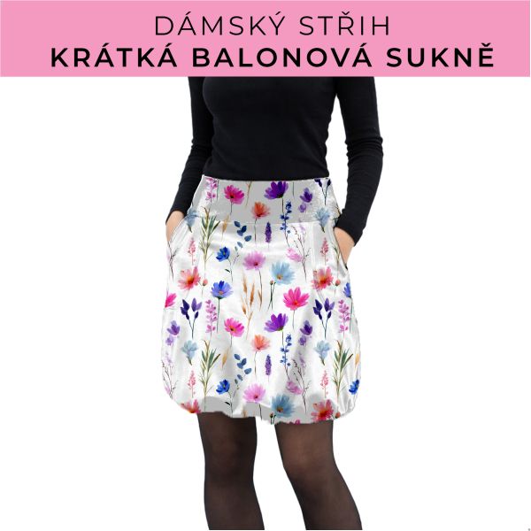 Dámský střih - balonová krátká sukně