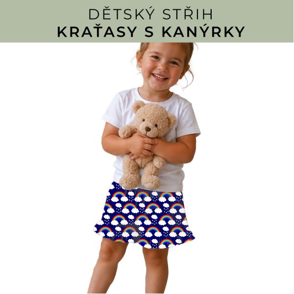 Dětský střih - Kraťásky s kanýrkem
