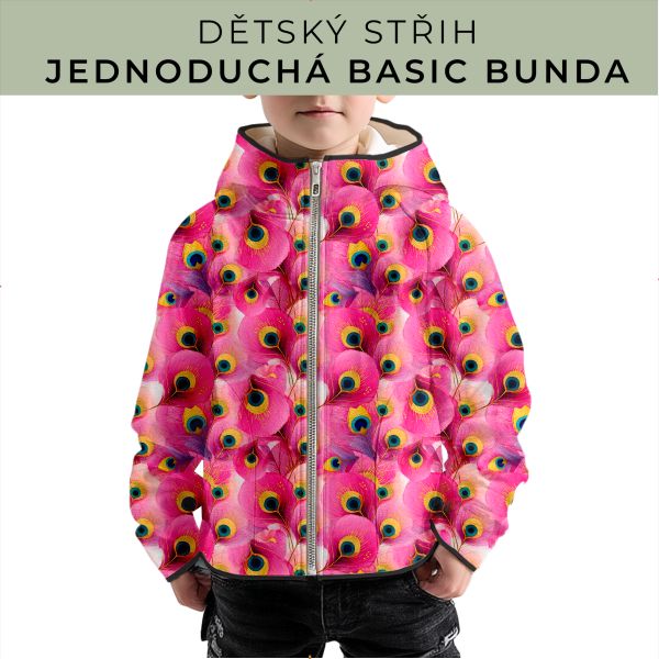 Dětský střih - jednoduchá dětská BASIC  bunda