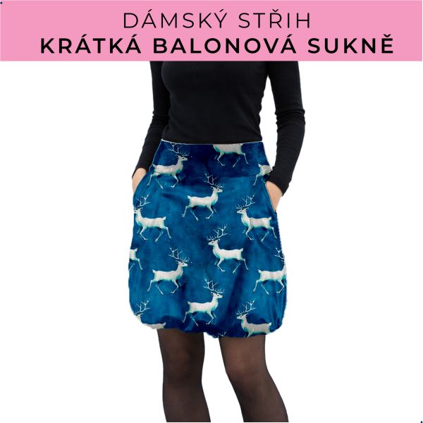 Dámský střih - balonová krátká sukně