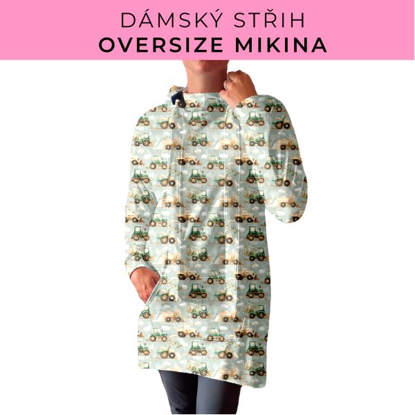 DÁMSKÝ střih - Oversize mikina
