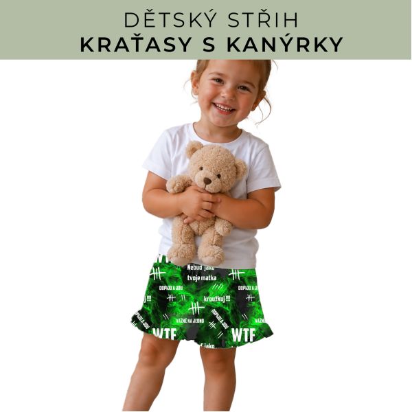 Dětský střih - Kraťásky s kanýrkem