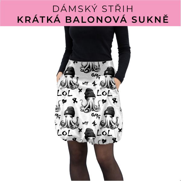 Dámský střih - balonová krátká sukně