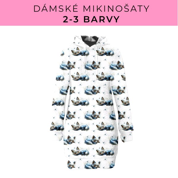 DÁMSKÝ střih - Mikinošaty 2-3 barvy