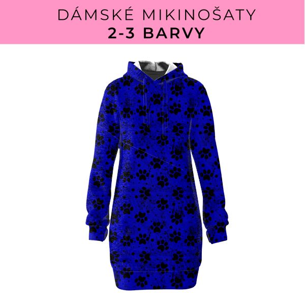 DÁMSKÝ střih - Mikinošaty 2-3 barvy