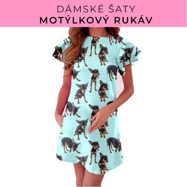 DÁMSKÝ střih - šaty s motýlkovým rukávem